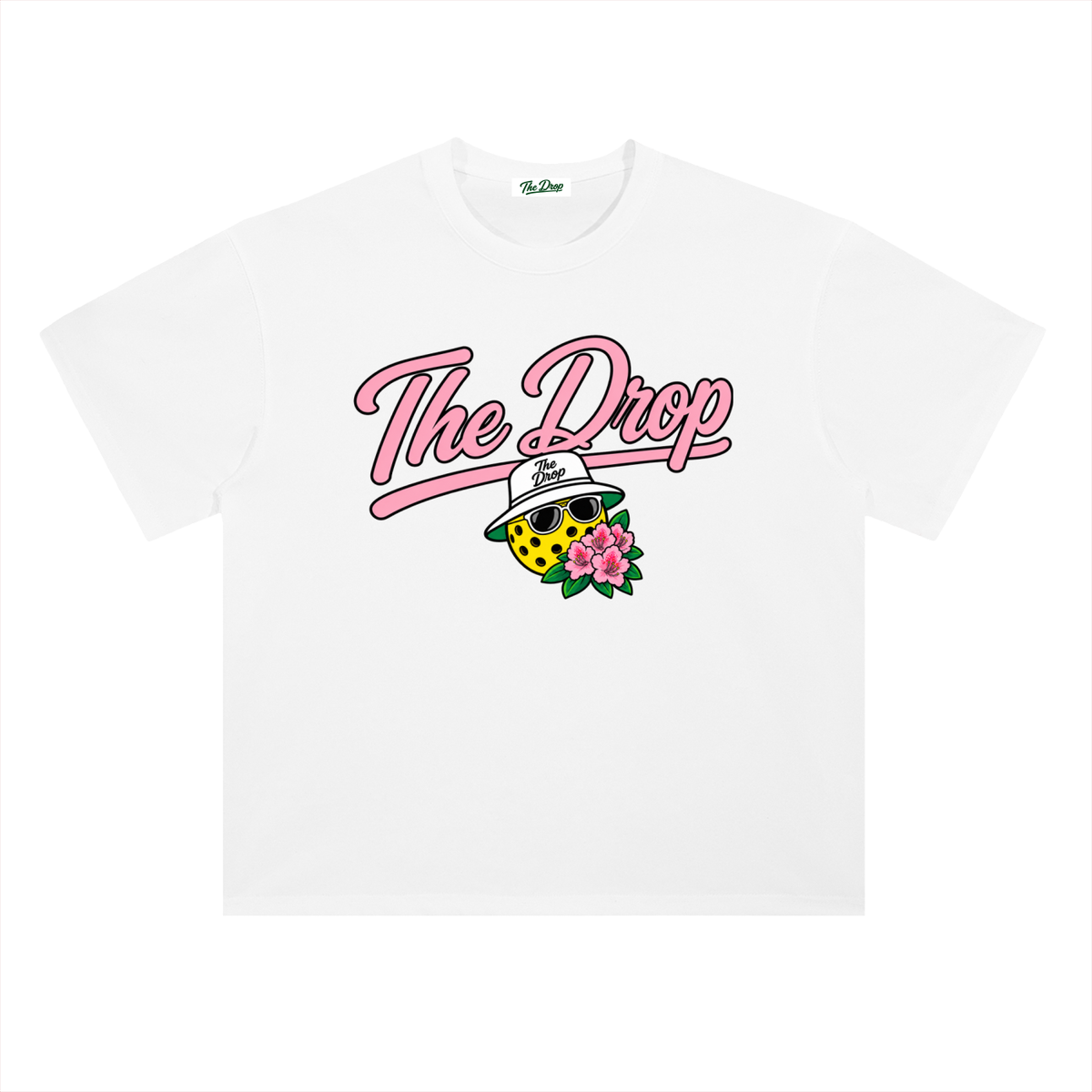 The Drop White Tee — updated heavyweight shirt front view