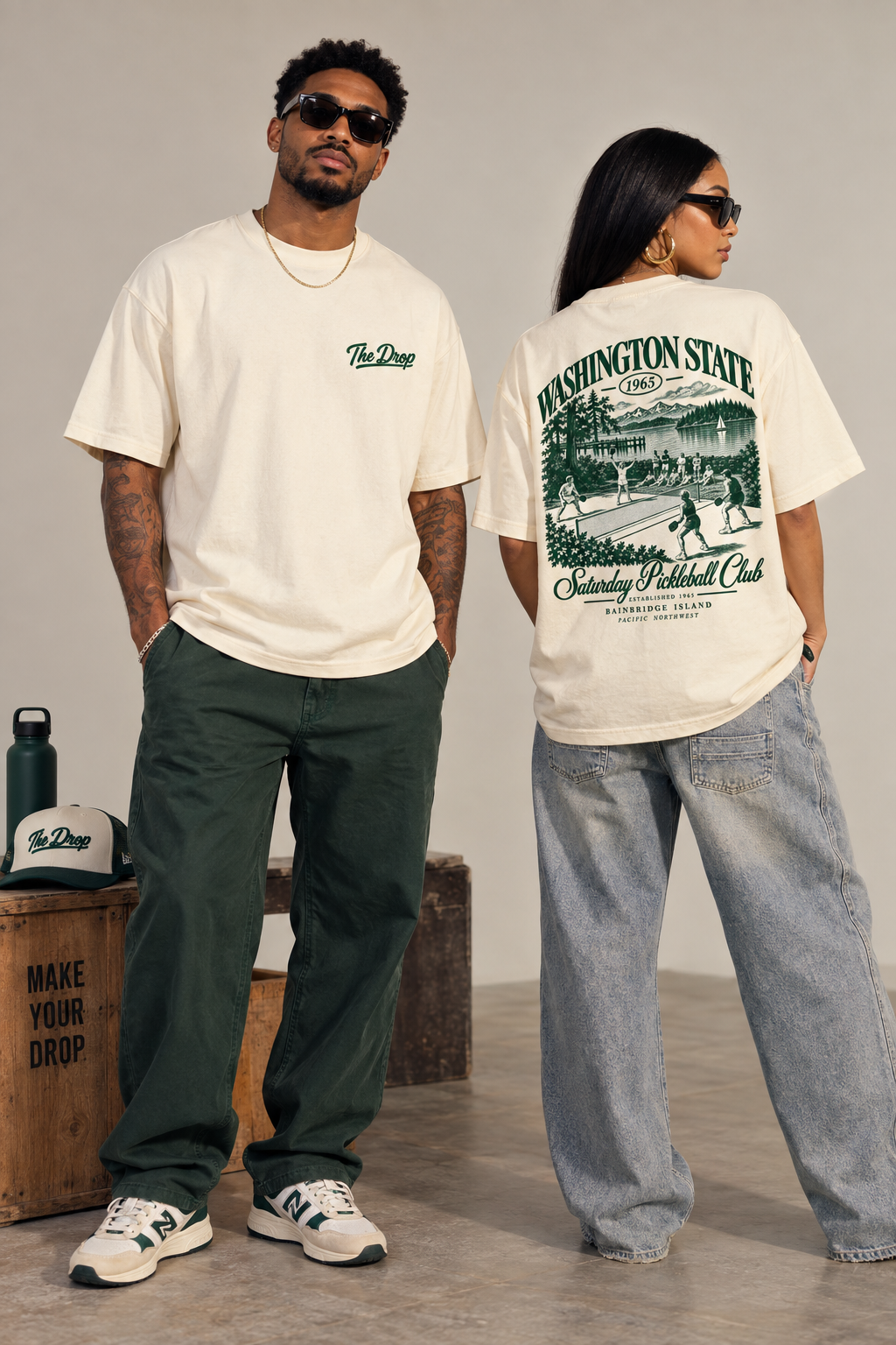 Washington State Tee — front and back